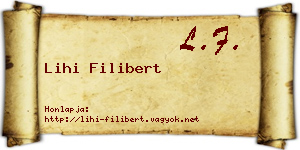 Lihi Filibert névjegykártya
